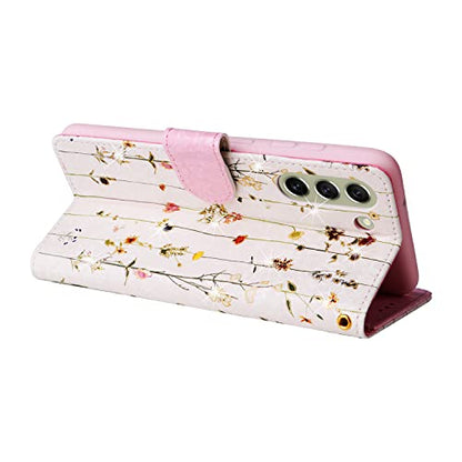 UEEBAI Wallet Case for Samsung Galaxy S22 5G, PU Leather Phone Case Kickstand RFID Blocking Flip Case Card Slots Wrist Strap Relief Engraved Pattern Magnetic Closure Flower Folio Case, Vine - color: Vine, size: Samsung Galaxy S22 5G
