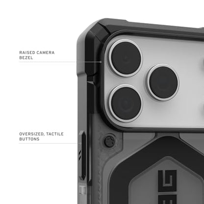 URBAN ARMOR GEAR UAG Designed for iPhone 17 Pro Case Pathfinder Clear - Compatible with MagSafe Military Grade Protective Cover, Ash/Black - color: Pathfinder Clear - Ash/Black