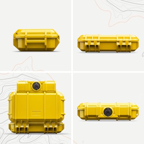 Evergreen 56 Dry Box - EDC Tough Protective Case USA Made for Organization of Cameras, Phones, Camping, Fishing, Hiking, Water Sports (Yellow) - color: Yellow