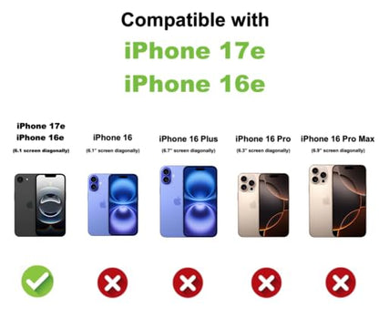 Shamo's Clear TPU for iPhone 17e Case / iPhone16e Case – with Camera Protection, Ultra Slim, Shockproof, Anti-Yellowing, Scratch-Resistant, Wireless Charging Compatible, Enhanced Grip - size: For iPhone 17e / iPhone 16e