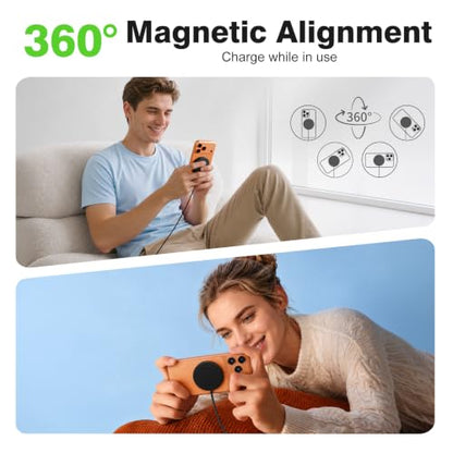 3 Pack Magnetic Wireless Charging Pad Fast Wireless Charger for Apple - color: Black*3