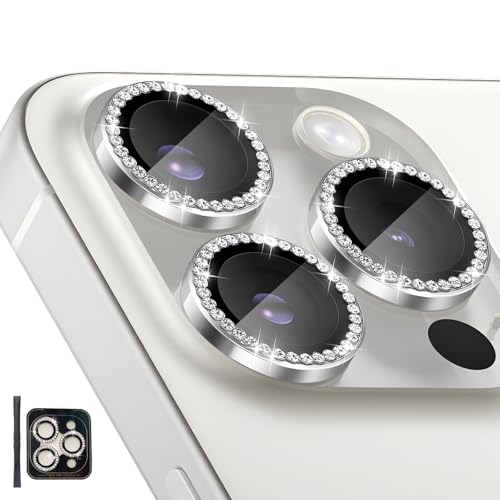 Camera Lens Protector for iPhone 14 Pro/14 Pro Max, Diamond Silver - color: Diamond Silver