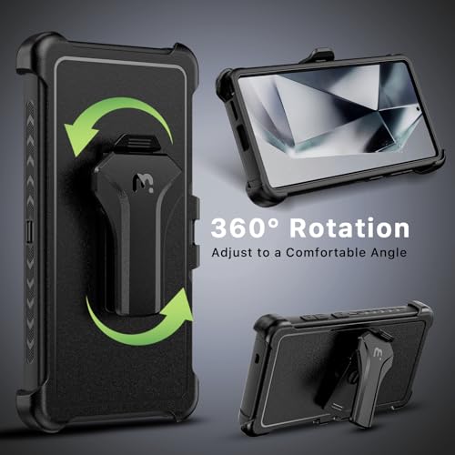 M MYBAT PRO for Samsung Galaxy S25 Ultra Case with 360° Rotating Stand - color: Black, size: Samsung Galaxy S25 Ultra