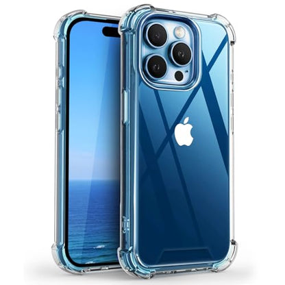 Clear case for iPhone 15 Pro, [Not Yellowing] [Military-Grade Drop Protection] Transparent Slim Phone Cases for iPhone 15 Pro with Shockproof Bumper (Clear, iPhone 15 Pro)