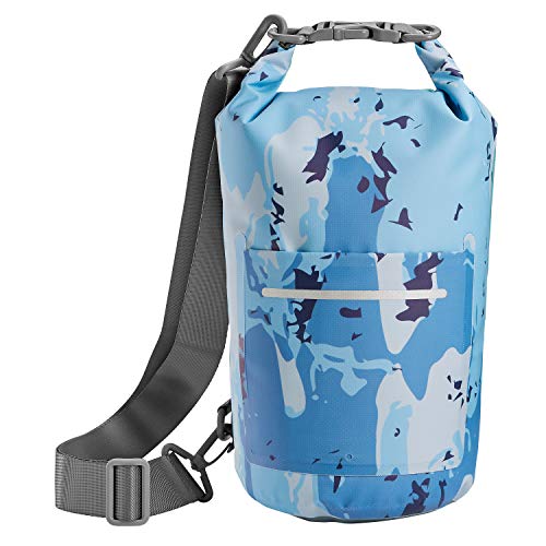 Skog Å Kust DrySak Roll Top Waterproof Bag, 5, 10 & 20 Liter - color: Blue Camo, size: 5 Liter