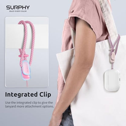SURPHY 2 Pack Phone Lanyard, Phone Wrist Strap for Case, Camera Wrist Strap - color: Pink & Rose Pink