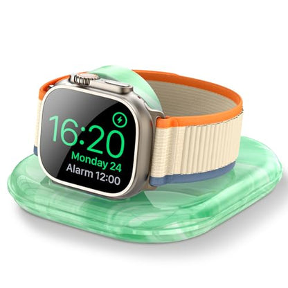 for Apple Watch Charger Stand, Magnetic Fast Charging Dock Portable Design - color: Marble Green