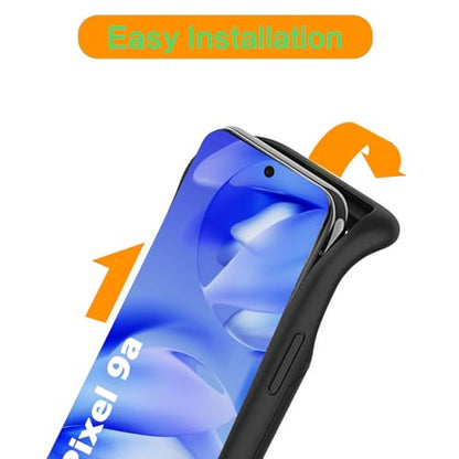 Battery Case for Pixel 9a,10000mAh Portable Protective Smart Wireless Charging Case Support Carplay Compatible with Pixel 9a(6.3 inches) Rechargeable Extended Battery Charger Cover(Black) - size: for Pixel 9a