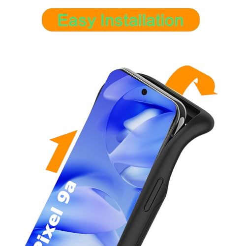 Battery Case for Pixel 9a,10000mAh Portable Protective Smart Wireless Charging Case Support Carplay Compatible with Pixel 9a(6.3 inches) Rechargeable Extended Battery Charger Cover(Black) - size: for Pixel 9a