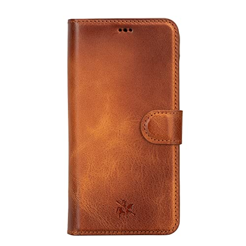 Venito Florence Leather Wallet Phone Case Compatible with Samsung Galaxy S23 Plus (6.6 inches) Case - Extra Secure with RFID Blocking - Detachable Phone Wallet (Antique Brown) - color: Antique Brown, size: S23 Plus