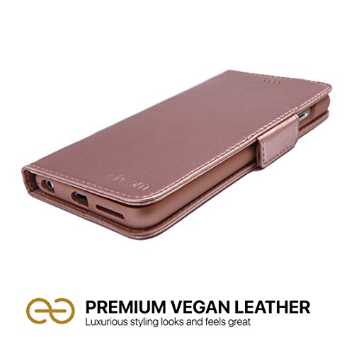 Dreem Fibonacci 2-in-1 Wallet Case for Apple iPhone 8 Plus & 7 Plus - Luxury Vegan Leather, Magnetic Detachable Shockproof Phone Case, RFID Card Protection, 2-Way Flip Stand - Rose - color: Rose, size: iPhone 8 Plus & 7 Plus