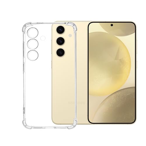 1PC Clear Soft TPU Silicone Case for Samsung Galaxy S24 | Clear Flexible Back Cover Made of Soft TPU/Silicone Rubber with Precise Rear Camera Cutouts - color: S24