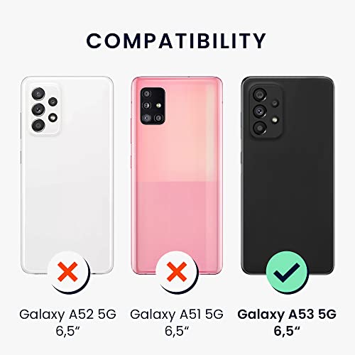 kwmobile Case Compatible with Samsung Galaxy A53 5G Case - Slim TPU Silicone Phone Cover - Soft Touch Finish - Dark Grey - color: dark grey, size: Galaxy A53 5G