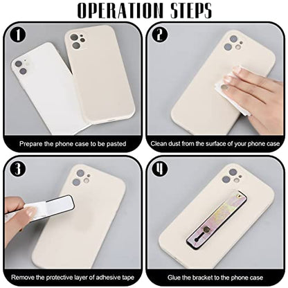 Weewooday 6 Pieces Phone Finger Strap Grip,Soft Color,Marble - color: Soft Color, style: Marble