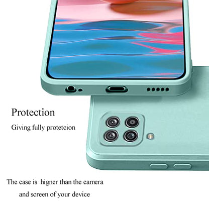 Soft Silicone Protective Case for Samsung A42 5G (Light Cyan) | Matte Soft Touch for Samsung Galaxy A42 5G Phone Case Silicone Slim Cute Anti-Fingerprint Elegant Cover Shockproof Aesthetic - color: Blue
