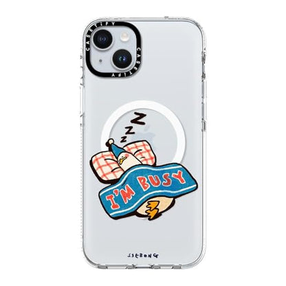 CASETiFY for iPhone 15 Plus Case - Impact Clear Compatible with MagSafe | Not Yellowing | 6.6 ft. 3X Military Grade Drop Protection | I'm so busy | Clear - color: I'm so busy, size: Iphone 15 Plus (6.7")