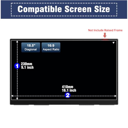 MUBUY-GOL 18.5" Portable Monitor Screen Protector | Anti-Blue Light & Anti-Glare Matte Film | Reduces Eye Strain, Anti-Fingerprint Protection for UPERFECT/VisionOwl/InnoView/HGFRTEE& Major Brands