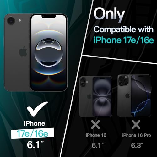 JETech Slim Case for iPhone 17e/16e, Black | Camera Lens Protection, Soft TPU Design, Matte Finish, Shockproof Protection - color: Black, size: iPhone 17e/16e