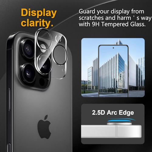 3 Pack Camera Lens Protector for iPhone 16 Pro/16 Pro Max - size: iP 16 Pro/16 Pro Max