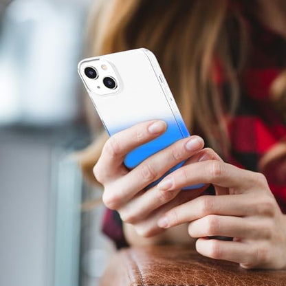 JJGoo Compatible with iPhone 15 Plus Case Clear, Soft Clear TPU Phone Cases, Shockproof Transparent Bumper Cover Slim Thin Phone Case, Gradient Blue - color: Gradient Blue