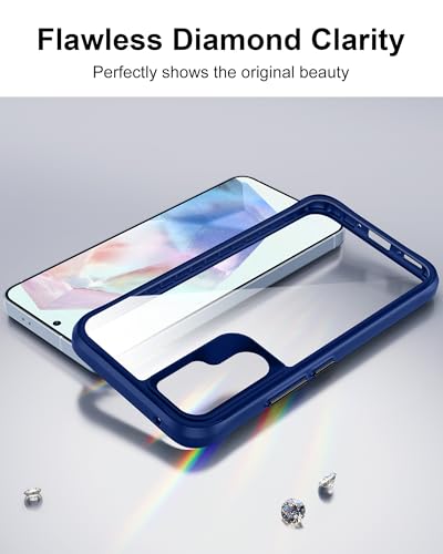 HOOMIL Case for Samsung Galaxy A35, Non-Yellowing, Drop Protection, Anti-Scratch Transparent Hard Back Phone Cover - Blue - color: Blue, size: A35 5G