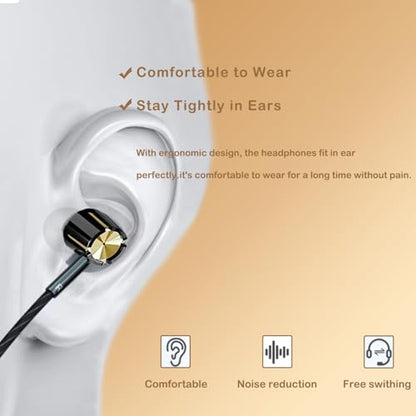 3 Pack USB C Wired Headphones for iPhone 17/16/15 Pro Max