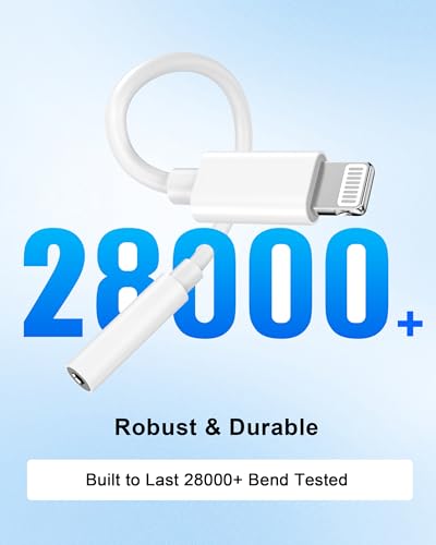 [Apple MFi Certified] 10 Pack Lightning to 3.5 mm Headphone Jack Adapter, iPhone Aux Adapter Converter Dongle Audio Cable Compatible with iPhone 14 13 12 11 X XS 8 7 - color: White-10pack