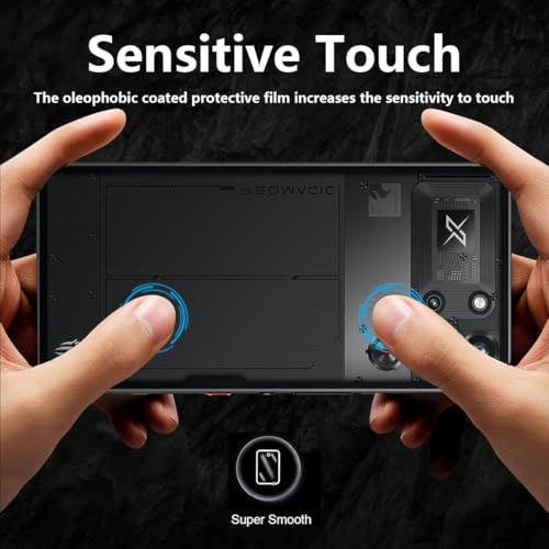 2 Pack Compatible with Nubia Red Magic 10 Pro/10 Pro+ Back screen protector Tempered Glass,9H Hardness, Anti-Scratch, HD Clear Film, easy to install,Case Friendly,Back Screen Protector - size: for Red Magic 10 Pro/10 Pro+