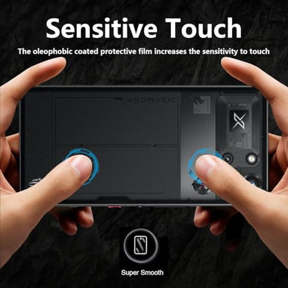 2 Pack Compatible with Nubia Red Magic 10 Pro/10 Pro+ Back screen protector Tempered Glass,9H Hardness, Anti-Scratch, HD Clear Film, easy to install,Case Friendly,Back Screen Protector - size: for Red Magic 10 Pro/10 Pro+