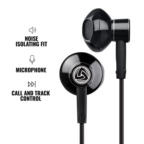 LUDOS SPECTA Wired Earbuds in-Ear Headphones, 5 Years Warranty, Earphones with Microphone for Clear Calls, Noise Isolating, for iPhone, iPad, Samsung, Laptop, School Students, Kids, Women, Small Ears