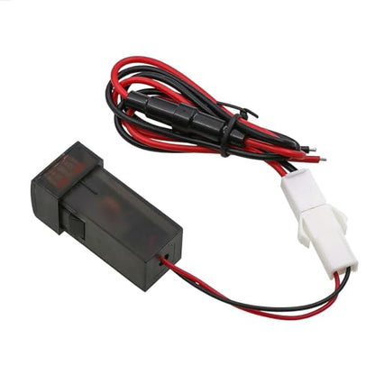 12V DC Car USB Charger Socket with QC3.0 Charging Port, Automotive Flush Mount Power Outlet, Compatible with Phone Tablet GPS, Fit for Toyota Vehicles (0.9" x 0.9")