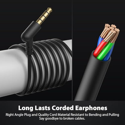 iMangoo 3.5mm Wired Earbuds Over the Ear Buds Open Earphones for Kids Women