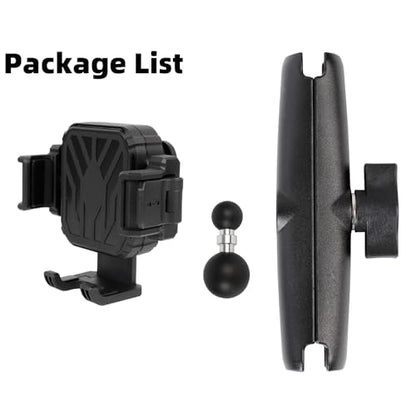 Universal Phone Mount Holder with 1" Ball Head Adapter for RAM Mounts - [Vibration Dampener] [5.9" Long Double Socket Arm], Fits 4.7-7.2'' Phones, for Motorcycle ATV UTV Car Bike Boat Truck - style: 1" Ball Phone Holder with 5.9" Arm