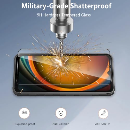 4-Pack for Samsung Galaxy X Cover 7 pro Screen Protector Tempered Glass, 9H Hardness Anti-Fingerprint Bubble-Free Anti Scratch, Ultra Drop Protection Film for Galaxy X Cover 7 pro - size: Samsung Galaxy X Cover 7 Pro