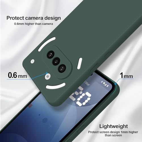 GiiYoon Silicone Case for Nothing Phone 3a, Green - color: Green, size: Nothing Phone 3a