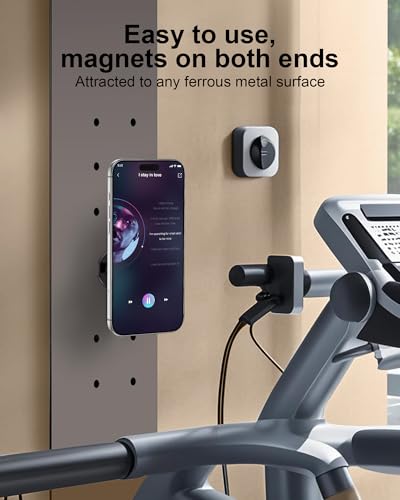 MagSafe Finger Ring Phone Holder with Kickstand Dual-Sided Magnet Gym Grip - color: Purple