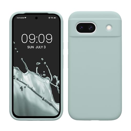 kwmobile Case Compatible with Google Pixel 8a Case - TPU Silicone Phone Cover with Soft Finish - Cool Mint - color: Cool Mint, size: Pixel 8a