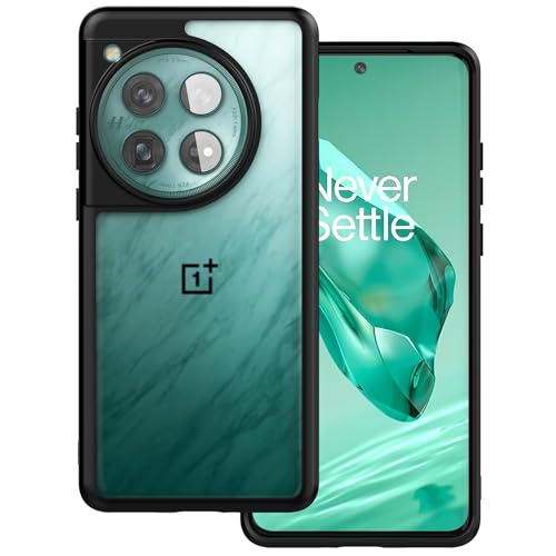 Case for OnePlus 12 5G(2024), [Hard PC Back+ Soft TPU Bumper] [Support Wireless Charging] Slim Fit Shockproof Protective Case Cover for OnePlus 12, Matte Black - color: Black, size: OnePlus 12