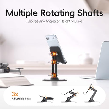 Adjustable Phone Stand for Desk, 360° Rotating Foldable Mobile Phone Holder - color: Desktop Phone Holder