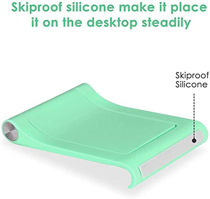 Desk Cell Phone Stand Holder Multi-Angle Adjustable Phone Desk Stand Tablet Holder for iPhone 17 16 15 14 13 12 11 Pro Max XS XR Samsung Galaxy S22 S21 S20 S10 S9 Edge Android Smartphone - color: Green