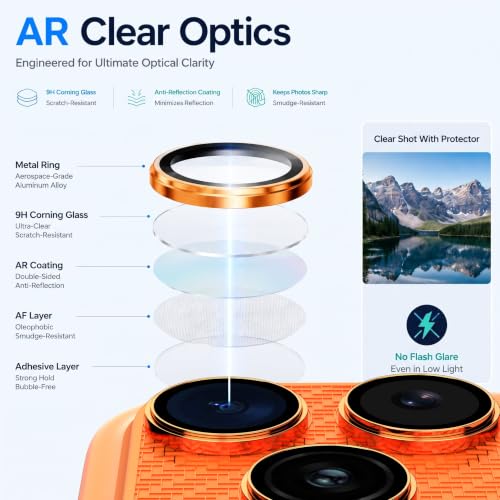 LITO Metal Camera Lens Protector for iPhone 17 Pro Max, Sliver - color: Sliver