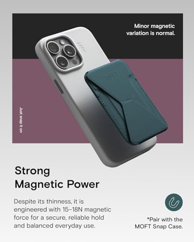 MOFT Magnetic Wallet Stand Compatible with iPhone 17/16/15/14/13/12 Series, Angle Adjustment & Magsafe Compatible MOVAS Phone Stand,Jungle - color: Jungle, size: Standard
