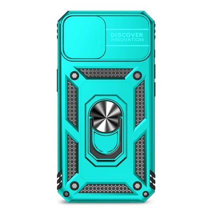 for iPhone 17E / iPhone 16E Case, with Camera Lens Cover HD Screen Protector, Dual Layer Military-Grade Drop Tested Magnetic Ring Holder Kickstand Protective Phone Case for iPhone 16E / 17E (Mint) - color: Mint with camera cover Military-Grade 2nd gen