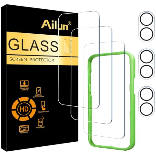 Ailun Screen Protector + Camera Lens Protector for iPhone 17, 3+3Pack