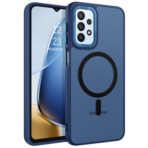 GUAGUA for Samsung Galaxy A23 Case Compatible with MagSafe Magnetic Cases Slim Translucent Matte Skin Feeling Shockproof Protective Anti-Scratch Phone Case for Samsung Galaxy A23 5G/4G, Blue - color: Blue, size: for Samsung A23 4G/5G