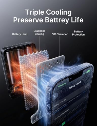 LISEN Magnetic Portable Charger Power Bank for iPhone 10000mAh - color: Ceramic White