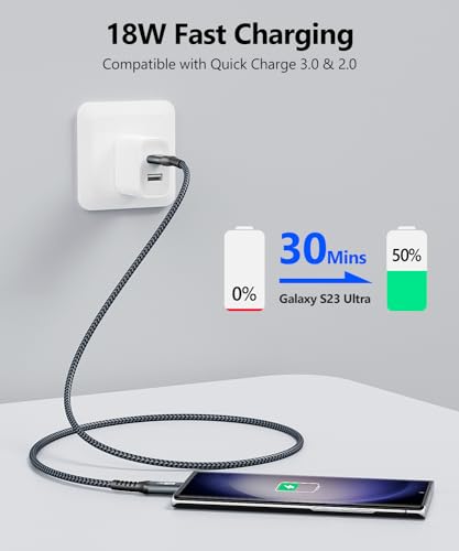 SUNGUY 10Gbps Android Auto USB Cable 3FT, 3A USB C 3.1 Gen2 Cable Data Transfer, USB C CarPlay Cable Fast Charging for iPhone 17/16/15 Series, Samsung Galaxy S25 S24 Ultra, Pixel - color: Grey, size: 3FT