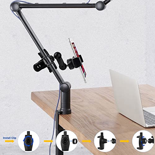 Mippko Clamp Phone Stand Holder for Guitar Head/Desk/Table/Glass/Baffle/Easel,Guitar Head Phone Mount,360°Adjustable Aluminium Alloy Arm Compatible with iPhone/Nexus/HTC/LG/Huawei/Smart Phones - style: Phone Holder