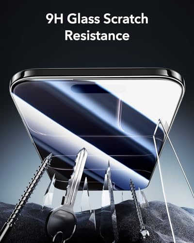 ESR 3 Pack for iPhone 17 Air Privacy Screen Protector, Armorite | 7X Impact Absorption, 9H+ Tempered Glass, Anti-Spy, Easy One-Pull Installation, UltraFit Tray, Full-Coverage Protection - size: iPhone Air 6.5 inch