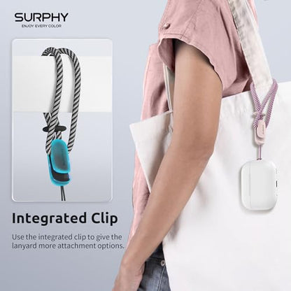 SURPHY 2 Pack Phone Lanyard, Phone Wrist Strap for Case, Camera Wrist Strap - color: Pink & Black